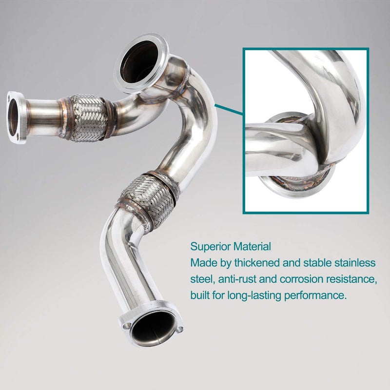 HQPASFY Turbocharger Y-Pipe Up Pipe for 2003-2007 Ford 6.0L Powerstroke Diesel Replaces# 679-011, 5C3Z6K854CA - Image 5